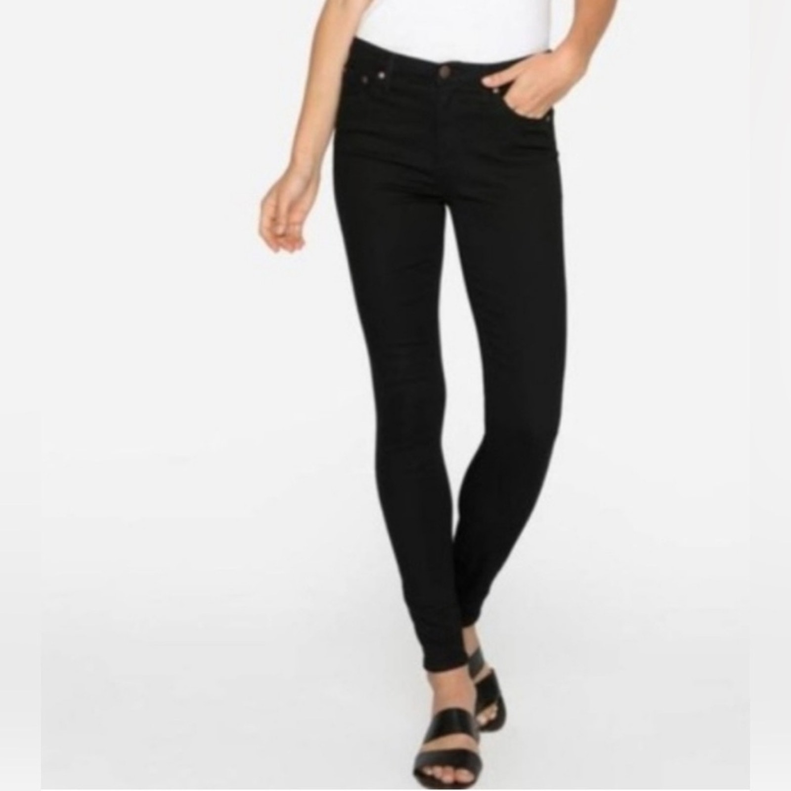 Johnny Was The Skinny Mid-Rise Jeans Black Size 31
